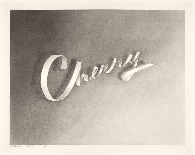 tomfordvelvetorchid: Ed Ruscha Cherry  1967 