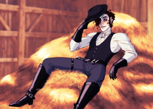 bettiquarts:julian, sexily: howdy, pardner