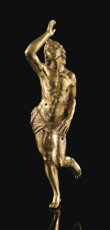 ganymedesrocks:Saint Sebastan - A Gilt Bronze Statuette - Italy - Mid to Second half of the 16th Century - Courtesy of Sotheby’s