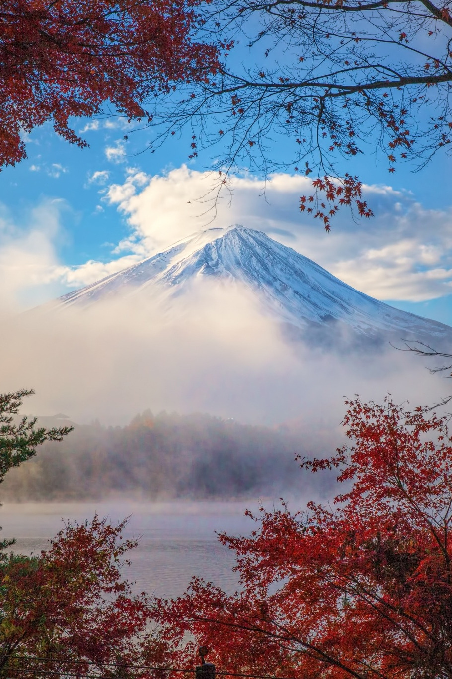 lsleofskye:  Mt. Fuji through the autumn window 
