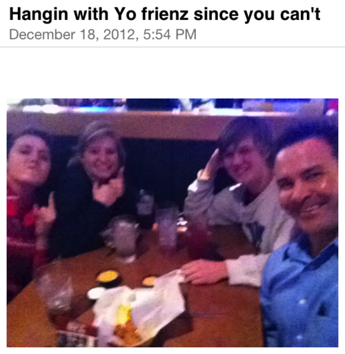 buckbarrow:  buckbarrow:  buckbarrow:  i’m home sick with the flu and i just received this email from my father   STOP REBLOGGING THIS MY DAD THINKS HE’S SOME INTERNET SENSATION AND HE WON’T SHUT UP ABOUT IT   still Hangin with Yo frienz one year