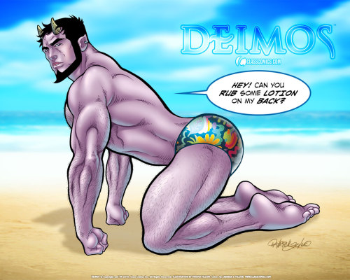 Here’s some DEIMOS wallpaper for your computer screen!! XDDEIMOS loves the beach, but he needs help 