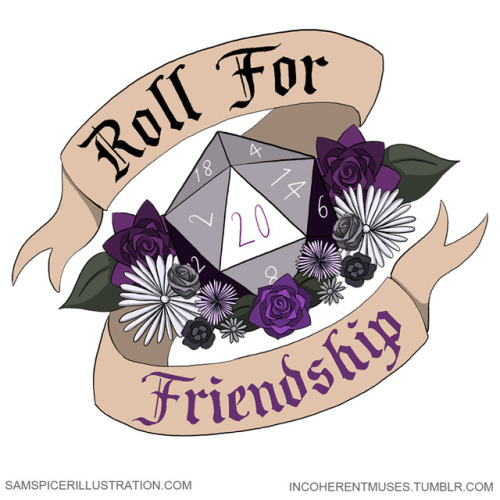 incoherentmuses: a post of just the Roll for Friendship dice, for all the aroaces out there rollin’ 
