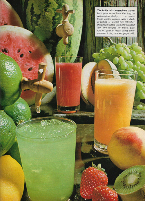 justseventeen:July 1979. “In summer, nothing can beat fruit as a natural, refreshing cooler.’