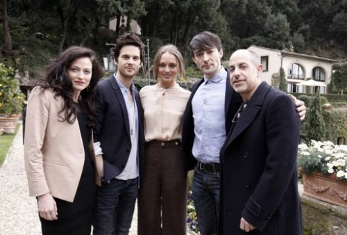 tomriley:Gorgeous photos of Tom Riley and the Da Vinci’s Demons team in Florence April 4th 2013. Sha