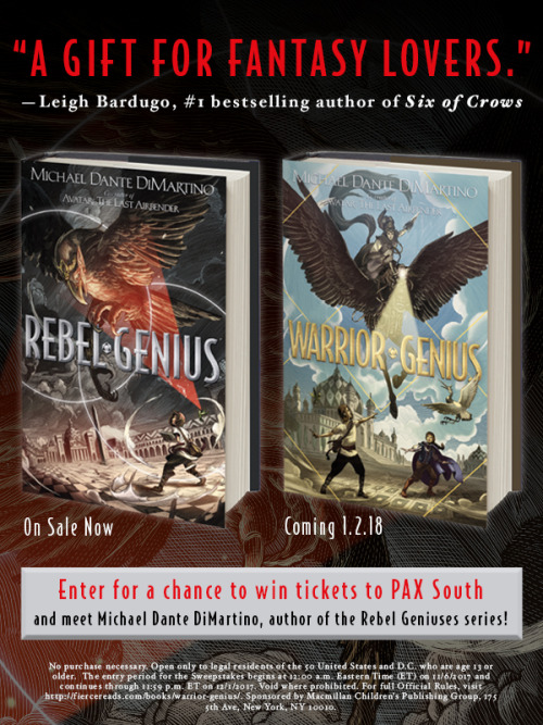 There are only a few days left in the WARRIOR GENIUS preorder sweepstakes. Enter by Dec. 1st for a c