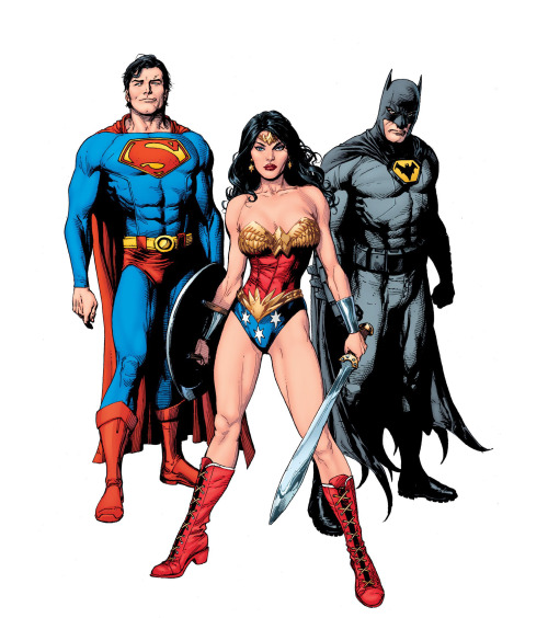 Gary Frank presents the Earth One versions of DC’s trinity.