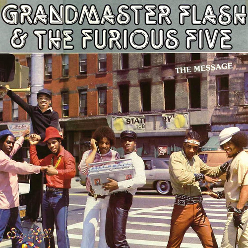 AQ Graphics, album cover for Grandmaster Flash & Furious Five, The message, 1982. Sugarhill Reco