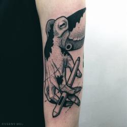 1337tattoos:  evgenymel:  Handoctopus with