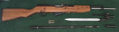 8mm-mesar: Long overdue, but promised nonetheless. A customer sent in his SKS for us to rebarrel in 