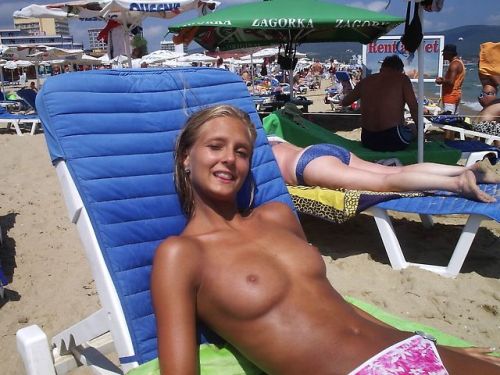 Topless on the beach