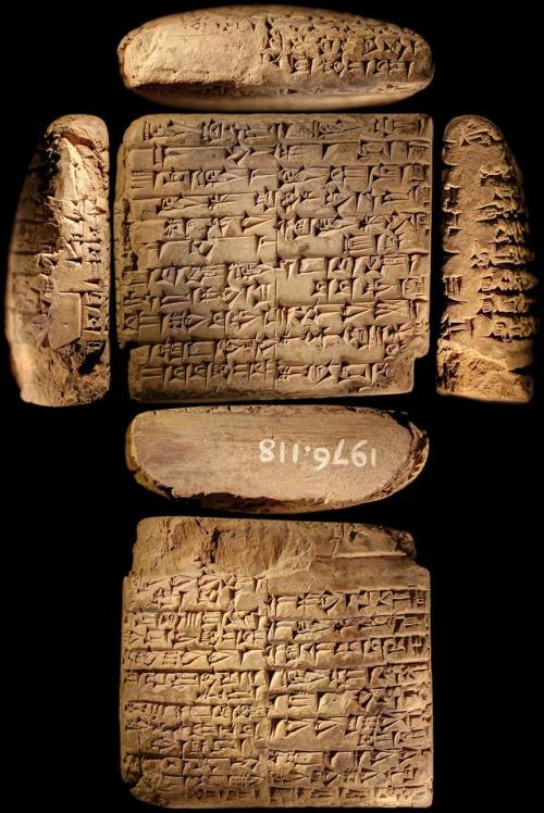 theancientwayoflife:~ Tablet inscribed with cuneiform text relating to court proceedings.Period: 3rd