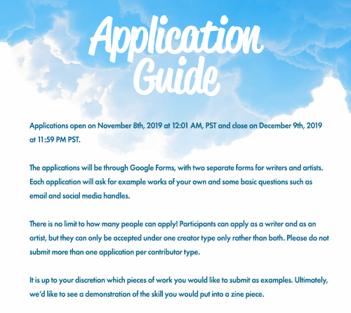 APPLICATION GUIDELINES Please check out our Application Guidelines for what we expect from applicati
