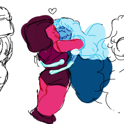 peachdeluxe:  i like to imagine garnet unfuses sometimes so these 2 can hug 