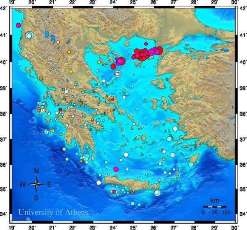 EARTHQUAKE IN ACTIONYesterday&rsquo;s earthquake with epicenter near the Greek island of Samothrace,