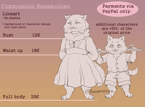 hanamoinen:Extra characters add +50% of the price per character (for example: Full render picture of