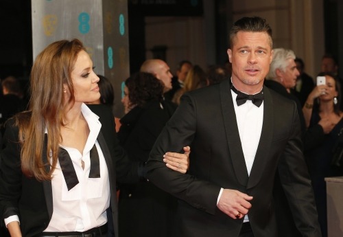 teandcrackers-deactivated202112:  Brad Pitt and Angelina Jolie arrive at the British