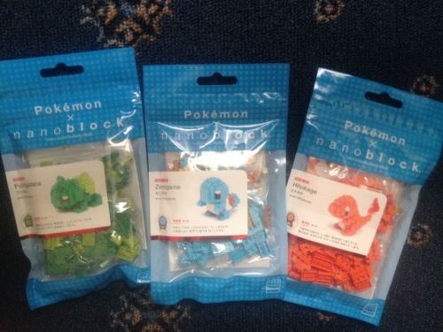flamingosdynasti:I got these nanoblock packs of the original pokemon starters. So cute :D