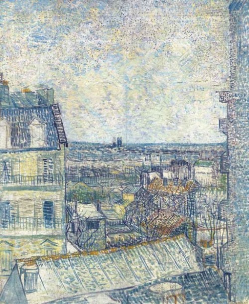 urgetocreate:  Vincent van Gogh, View of Paris from Vincent’s Room in the Rue Lepic, 1887 