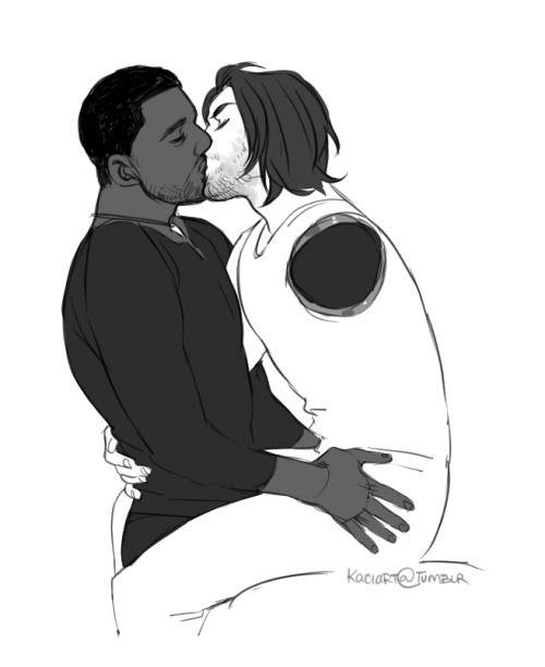 kaciart:Kiss you goodnightIncidentally this is the physical representation of indecision