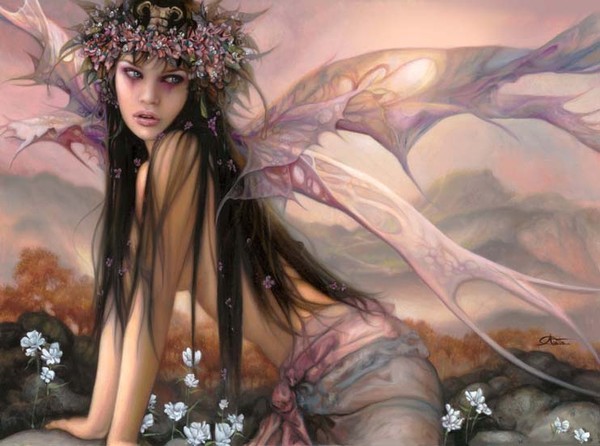 slow-deep-hard:  Arantza Sestayo • Traditional Arts, Painting Oil. Fairies, girls