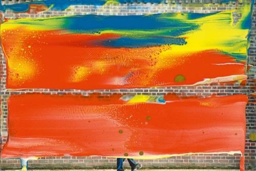 aestheticgoddess:  Gerhard Richter, Museum Visit (overpainted photographs)
