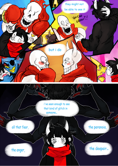 it-a:  even spending a long amount of time in the underground with everyone, I never spoke my name until that point this took FOREVER but yeah a comic about my monstersona and sans have a bit of a bonding moment 