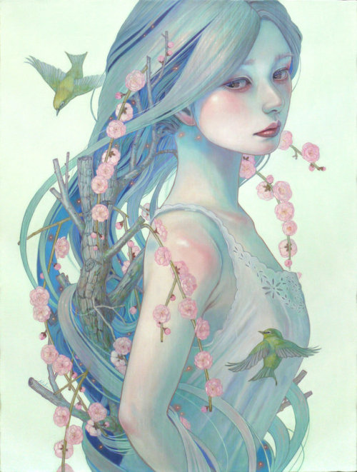 supersonicart:  Miho Hirano’s “The Beauties of Nature” at Corey Helford.Currently on view at Corey Helford Gallery in Los Angeles, California is artist Miho Hirano’s devastatingly gorgeous exhibition, “The Beauties of Nature.”Hirano’s