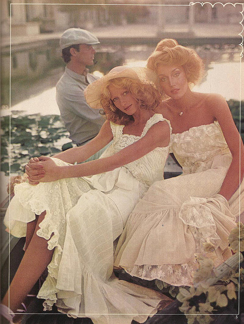 Year: 1975Model(s): Shelley Smith, Jerry Hall.Photographer: Steve HornDesigner(s): Vogue Patterns___