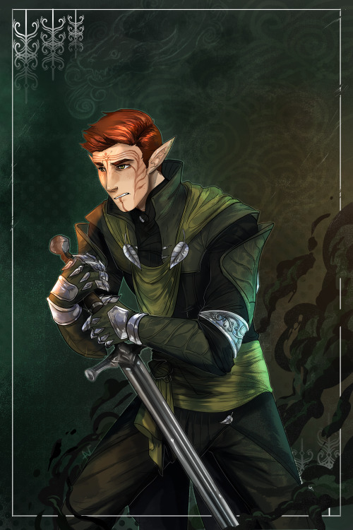 Inquisitor Lavellan  I don’t have a name for him yet, but there he is (and Cullen’s, Leliana’s and J