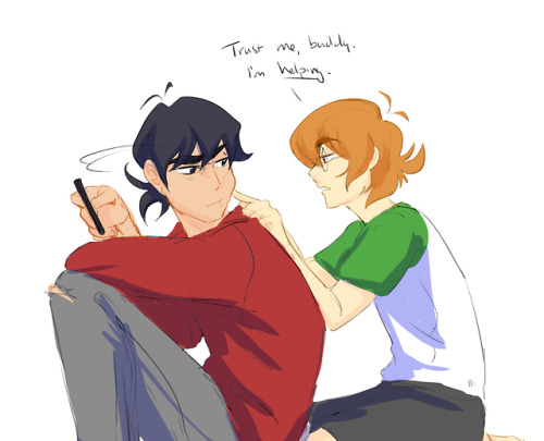 froldgapp:lazulila:more keith and pidge as modern roommates and bffs ❤Omg I love this!
