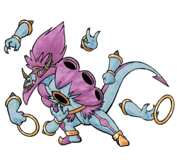 letsdrawvideogames:  I didn’t appreciate until I saw Hoopa’s official concept art that its arms actually slot backwards into the holes in its sides for storage. Either way, it’s too hard to draw. I’m missing fireworks for the second night in a