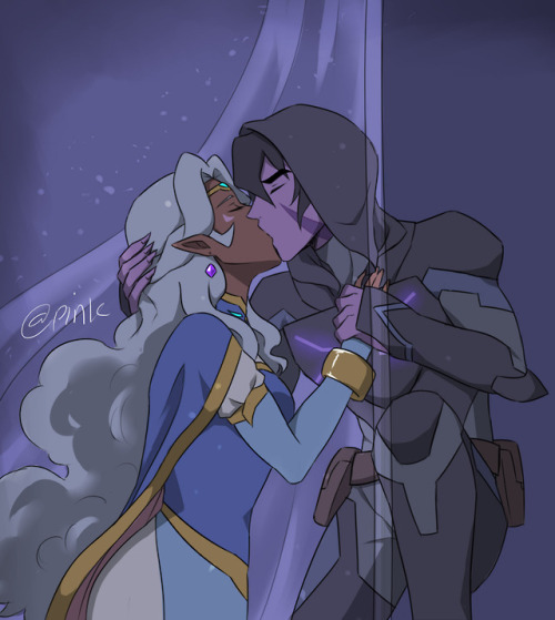 Allura x purple galra Keith for ka positivityand happy birthday to @legendarybitch too &lt;