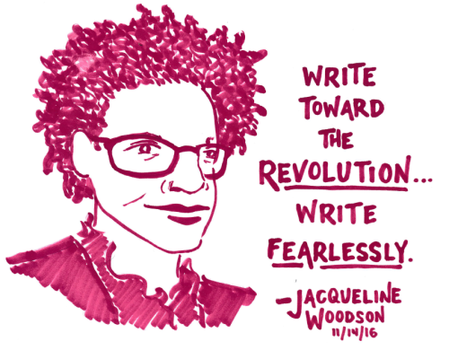 lastnightsreading:Jacqueline Woodson at National Book Award’s 5 Under 35, 11/14/16