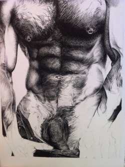 homo-eroticart:  This piece is on the board and being worked on. 