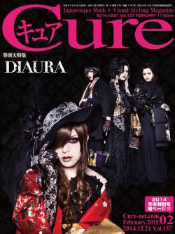 enchantingmoon:  DIAURA on the front cover of February 2015 issue of「Cure Vol.137」magazine with LEZARD on the back cover. This issue also features artists such as R-shitei, SCAPEGOAT, RoNo☆Cro, Lin, REALies, DOG inThePWO, BugLug,  LUCHe., ALIVE,