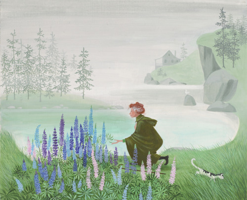 campsis:“Miss Rumphius and the Lupine in Maine for ‘Miss Rumphius,’” 1982, a