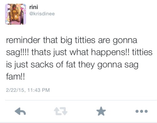 rainbowrecesses:  blackfemalepresident:  a short PSA on titties!!!  I love titties and you should too 