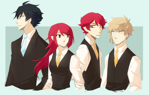 I got a bit obsessed with drawing suits last month&hellip;oc lineup at the bottom belongs to @asnowm