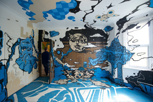 (via Surreal Street Art Explodes Inside a London Room (9 Pictures) &gt; Film-/ Fotokunst, Painti