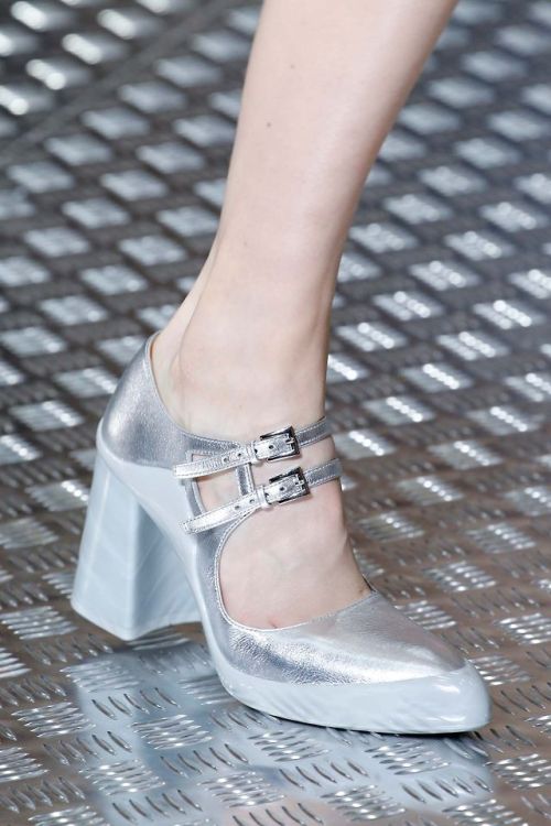 prettyify:Metallic double-strapped beauties @ PRADA FW15