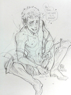 viscousdessert:  I drew this with almost zero knowledge of Attack on Titan but I managed to squeeze in the most important detail that makes Jean. From then on I sank into the fandom in one of the most perverse ways possible.