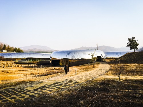 The beautiful Jeongok Prehistory Museum in Jeongok, Yeoncheon, Gyeonggi-do was designed by French ar