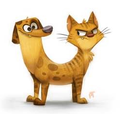 cryptid-creations:  Day 525. CatDog by Cryptid-Creations