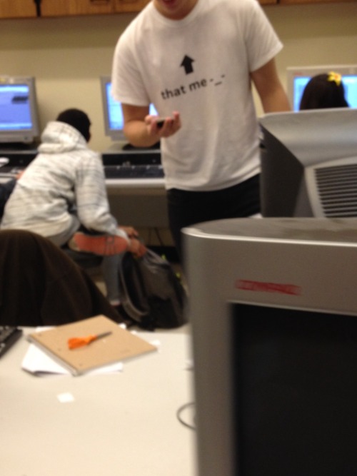 not-cooper:  This kids shirt in my mechanical engineering class 