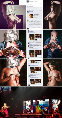 lilith-the-ancient:  dannyquirkartwork:  Back in January, it came to my attention that Madonna’s social media team had been using a series of 3 of images in a campaign on Facebook, Twitter, and Instagram with her head superimposed on my paintings to