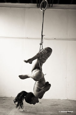 bondageisnotacrimeparis:  Flying Shibari / Photo : Amaury Grisel Tumblr model : Tallulah avec Amaury Grisel et Amaury Grisel. Ropes by Place des cordes