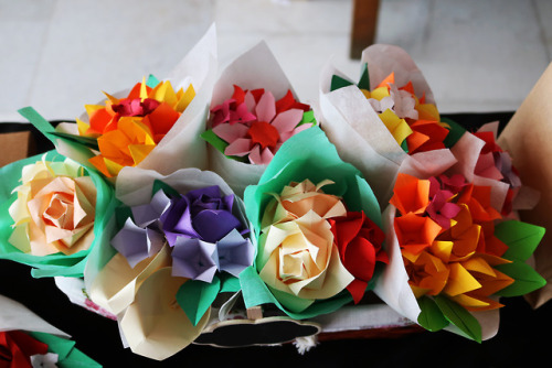 Origami flowers from last moth’s event. I’ll be making some new mugs soon and hopefully 