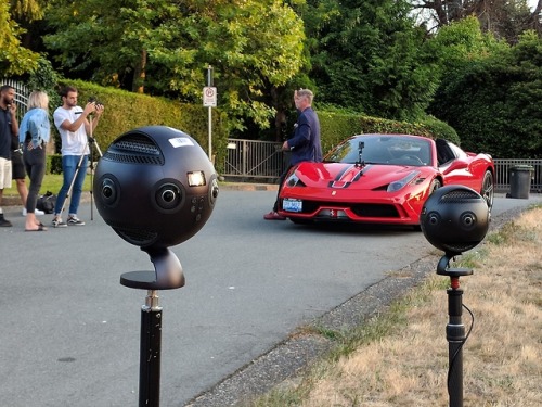 Filming with the Ferrrari 458 Speciale Aperta.  Prep for Gumball 3000.