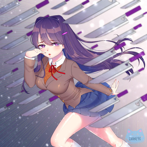  Yuri Knives Skies (DDLC) Yuri is the best character in Doki Doki Literature Club! She is so adorabl